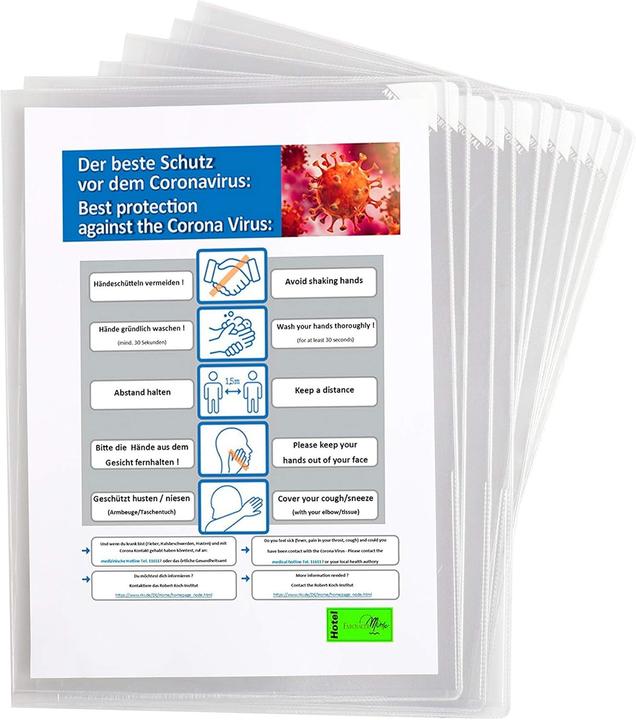 Productafbeelding Tarifold 25 doorzichtige transparante zakken, gekorreld (A4, 25x)