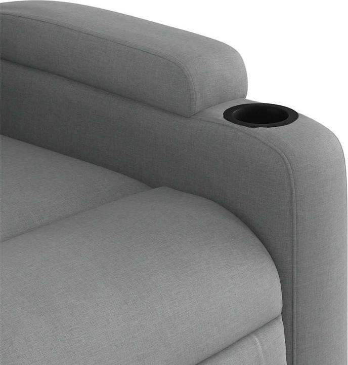 Immagine prodotto vidaXL Sedia da massaggio in tessuto grigio chiaro,Colore: Grigio chiaro,Materiale: Tessuto
