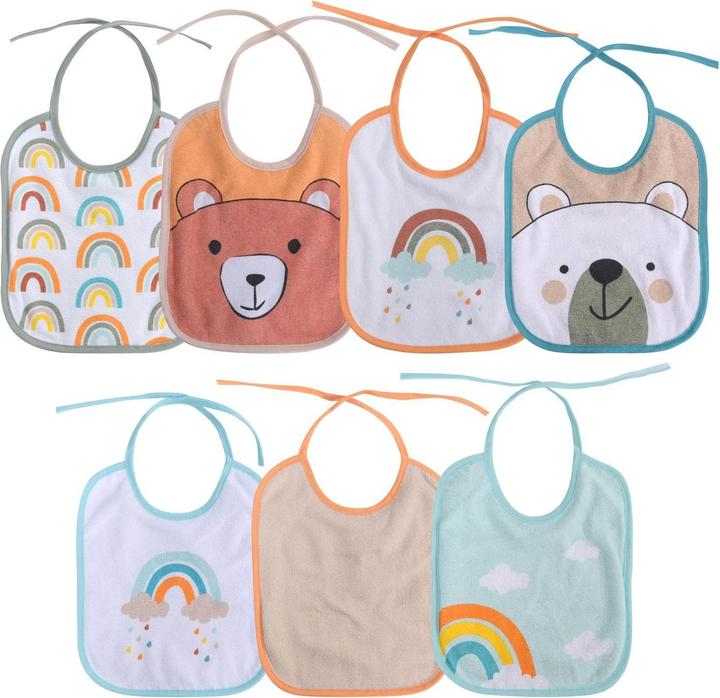 Actual product image Baby Care Baby bib set 7 pieces single layer