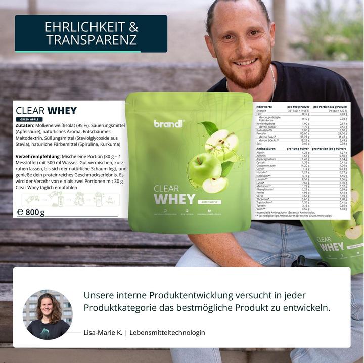 Actual product image Brandl Clear Whey (Apple, 1 pcs., 800 g)