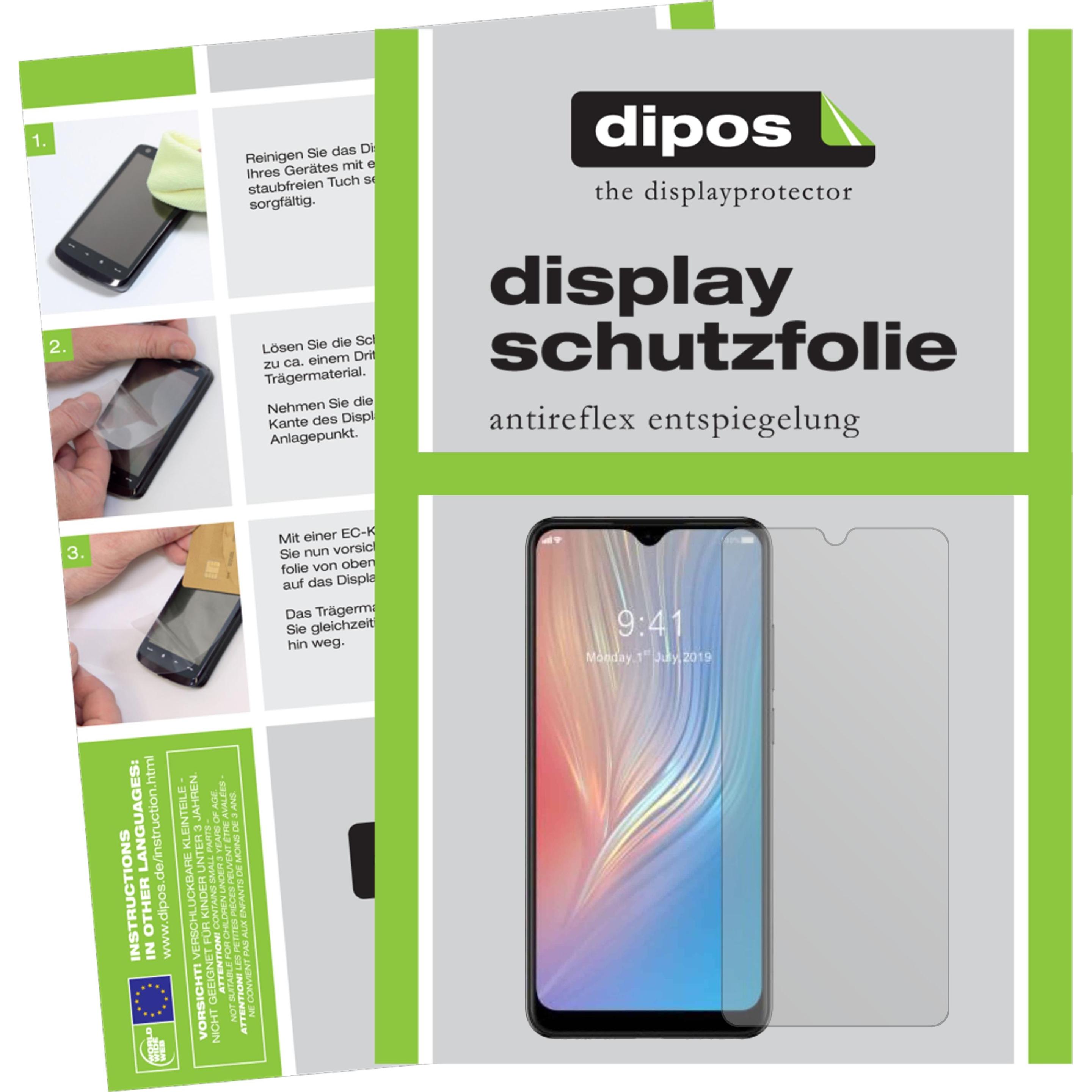 Dipos Displayschutzfolie Antireflex (2 Stück, HTC Wildfire X), Smartphone Schutzfolie, Transparent