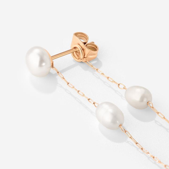 Image du produit Luamaya Jules Unique Pearl Fall Studs (Acier inoxydable)