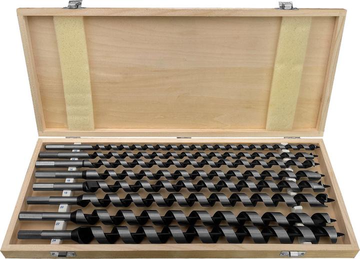 Immagine prodotto Paulimot Schlangenbohrer-Satz, 8-teilig Ø 10 - 24 mm, Länge 460 mm, Form Lewis (10, 12, 14, 16, 18, 20, 22, 24 mm)