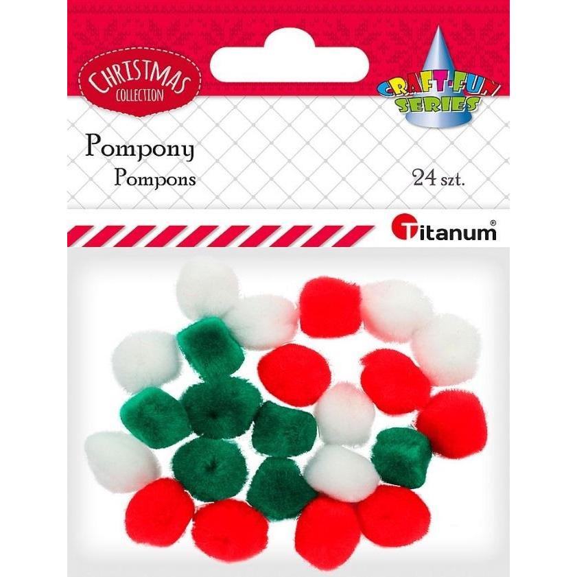 Titanum Acryl-Pompons Mix 24 Stk.