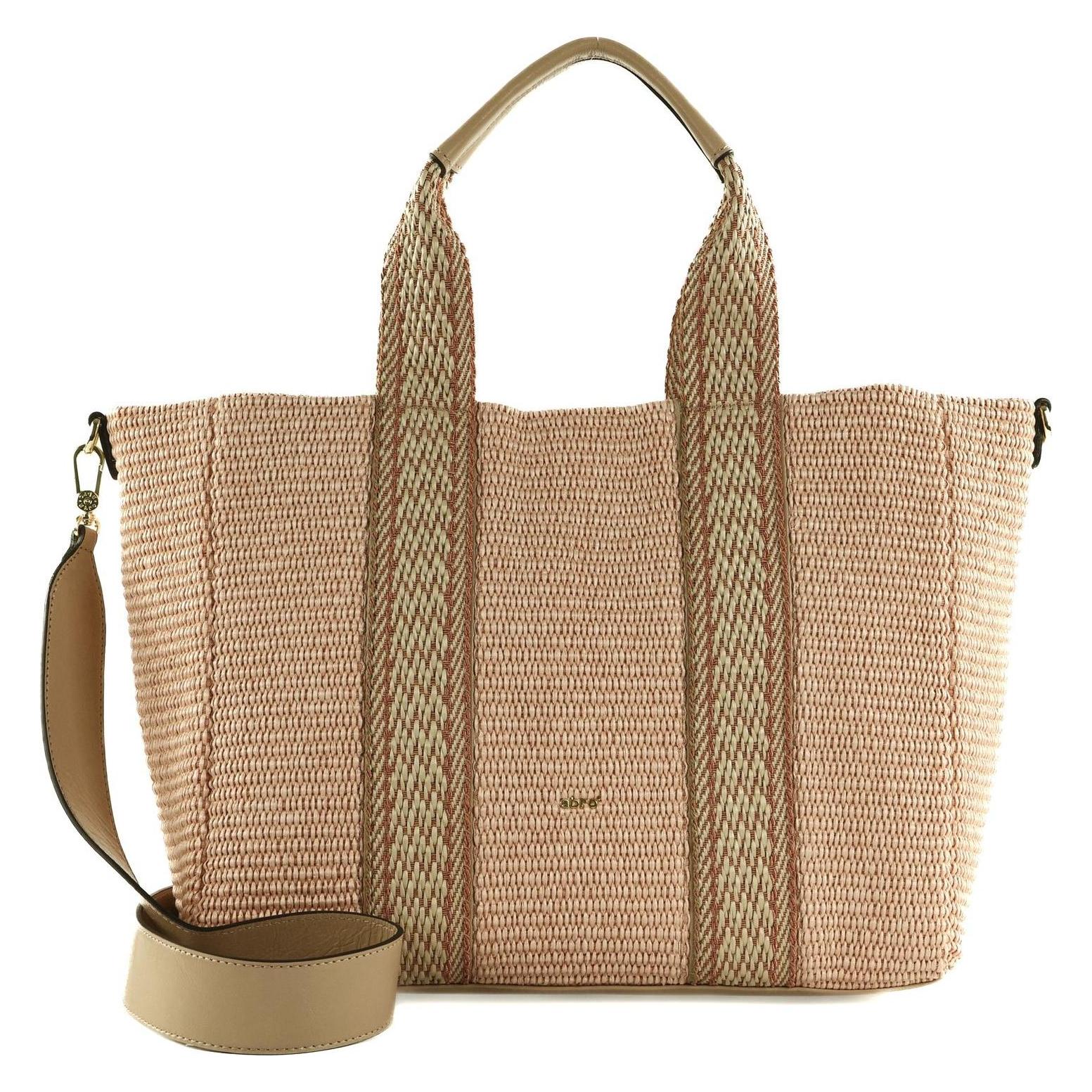 Abro, Damen, Tasche, Fabric Raffia Shopper Kaia, Rosa