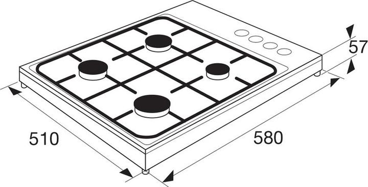 Actual product image Etna KGV158WIT