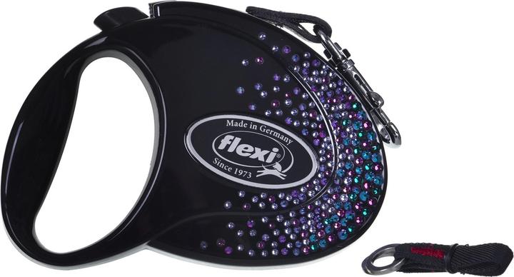 Produktbild Flexi Glam Splash Mystic with Swarovski crystals M - Hund Rückziehbare Leine - 5 m - Schwarz (M, Hund, Allgemein)