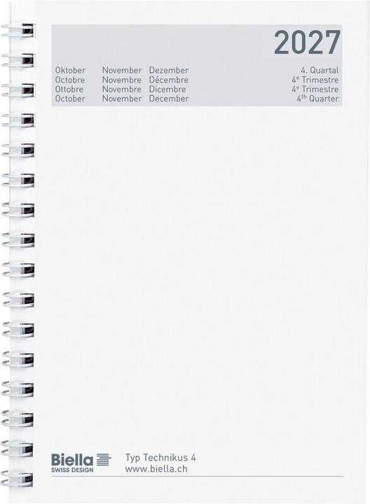 Produktbild Biella Quartalsagenda Technikus 4 (10,1 x 14,2 cm, 1 Tag / 1 Seite)