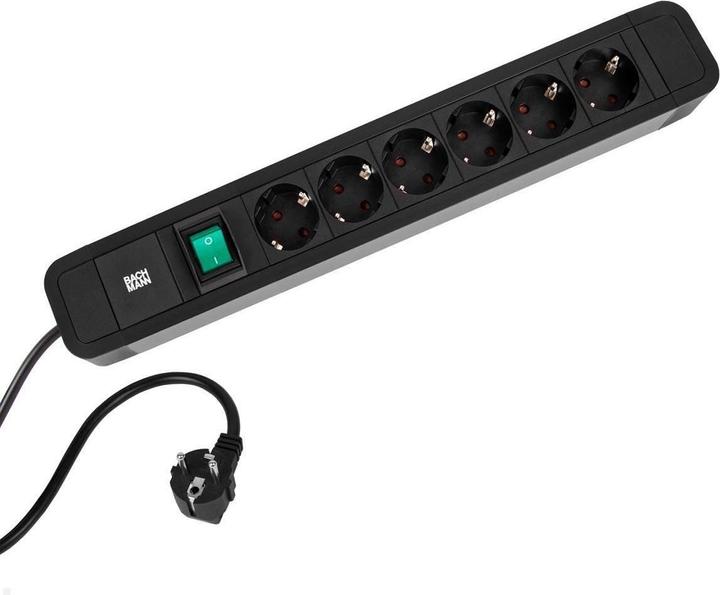Actual product image Bachmann Power strip (6 x, CEE 7/3, 2 m)