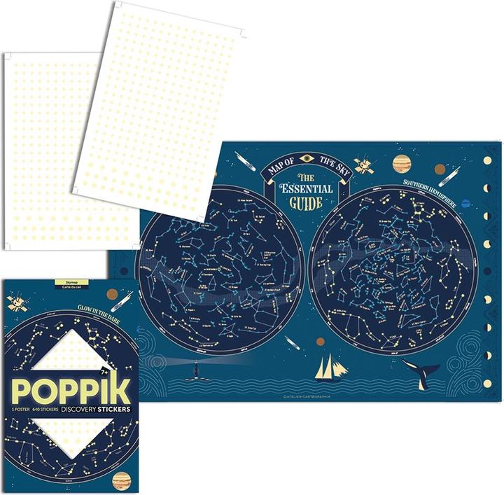 Produktbild Poppik Sticker Lernposter Himmelskarte