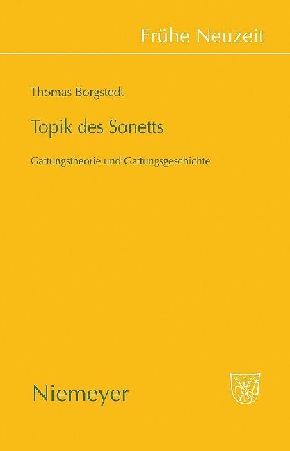 Produktbild Topik des Sonetts (Deutsch, T. Borgstedt, 2009)