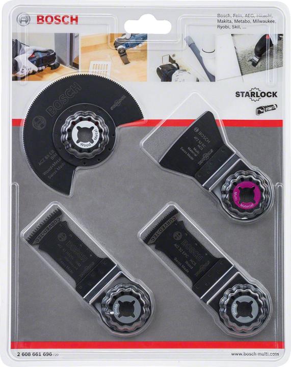 Produktbild Bosch Zubehör Starlock Boden-/Einbau-Set, 4-teilig, bestehend aus Werkz. für Fussbodenarbeiten