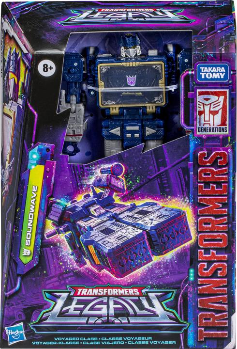 Actual product image Transformers Toy Generations Legacy 17.5 cm tall Voyager Soundwave action figure, for kids a