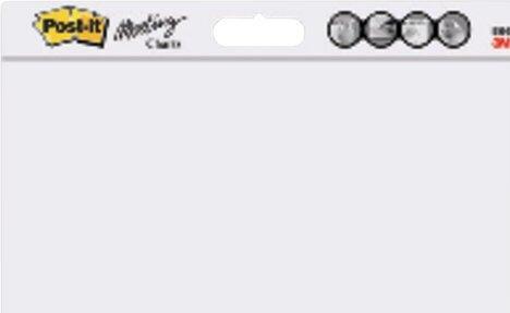Post-it Super Sticky Meeting Chart Wall Pad, unliniert, 584 x 508 mm, 2 Blöcke, weiss