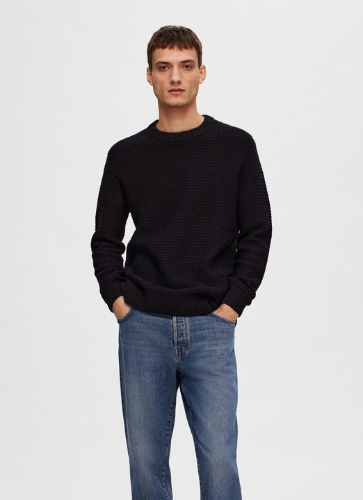 Produktbild Selected Homme Slhthim Ls Knit Structure Crew Neck W (XL)