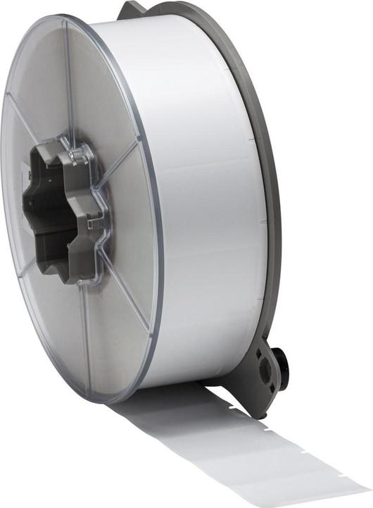 Produktbild Brady A55-3-437, Polyvinylfluorid, Weiss, matt, 50.80 x 38.10 mm, selbstverlöschend, permanent (380