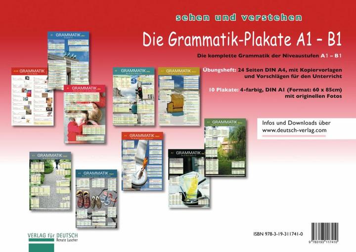 Produktbild Die Grammatik-Plakate A1-B1 (Deutsch, Renate Luscher, 2016)