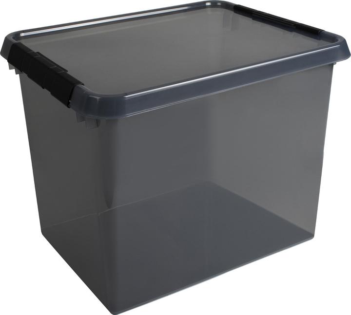 Actual product image Helit Aufbewahrungsbox Comfort-line, 52L, grau-transparent (52 l)