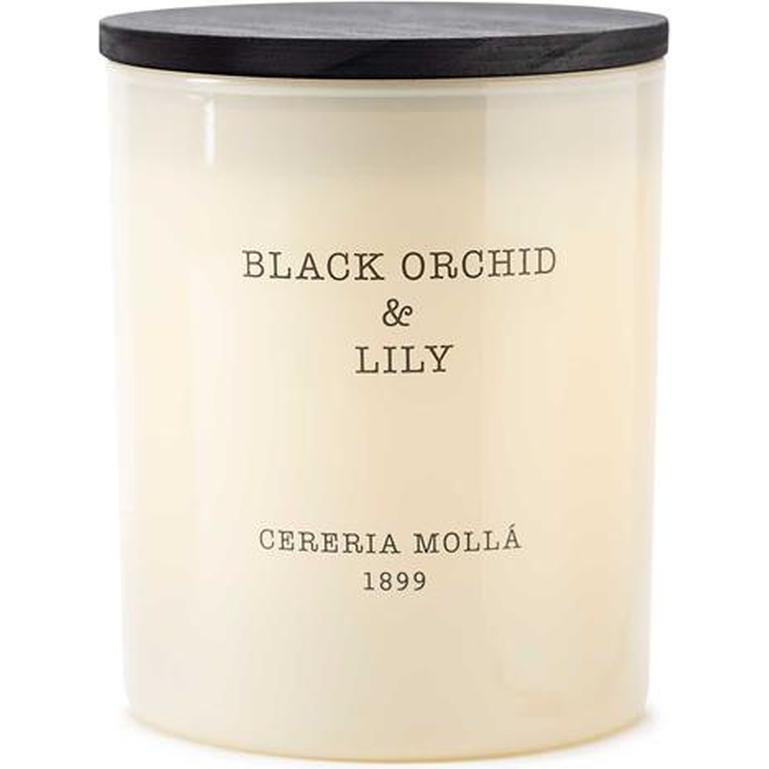 Cereria Molla, Duftkerzen, Boutique Candle in Jar Round 3 Wick Candle, Wax plant Pillar Candle Jar, Raspberry and Black Vanilla (230 g)
