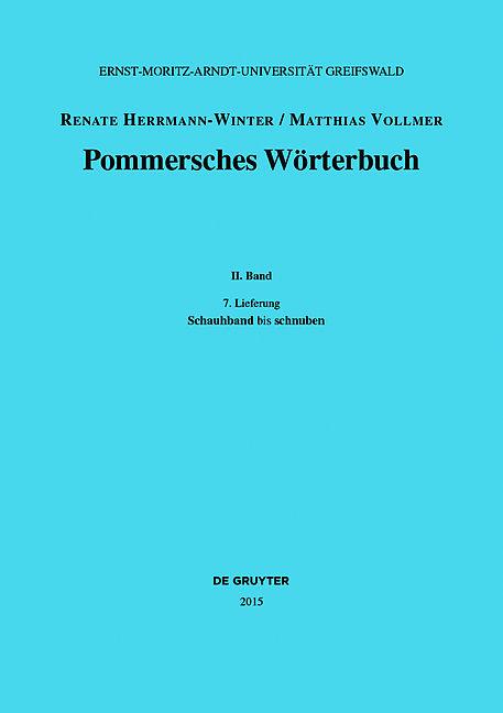 Produktbild Pommersches Wörterbuch. II/7 (Deutsch, 2015)