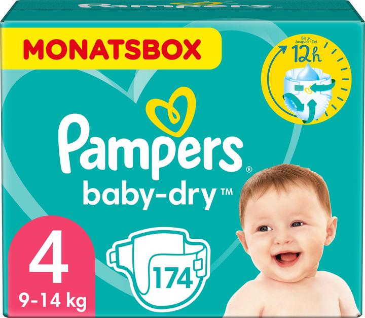 Produktbild Pampers Baby Dry (Gr. 4, Monatsbox, 174 Stk.)