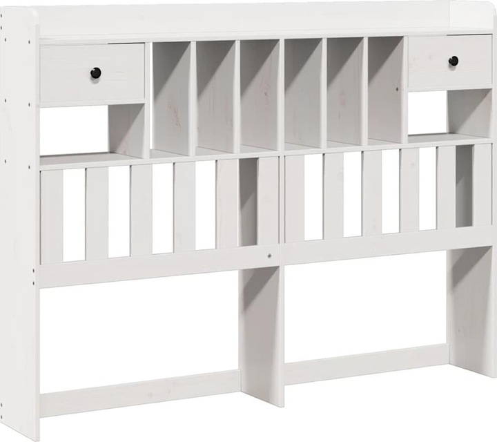 Produktbild VidaXL Kopfteil Bettkopfteil Betthaupt mit Stauraum Weiss 150cm Massivholz Kiefer