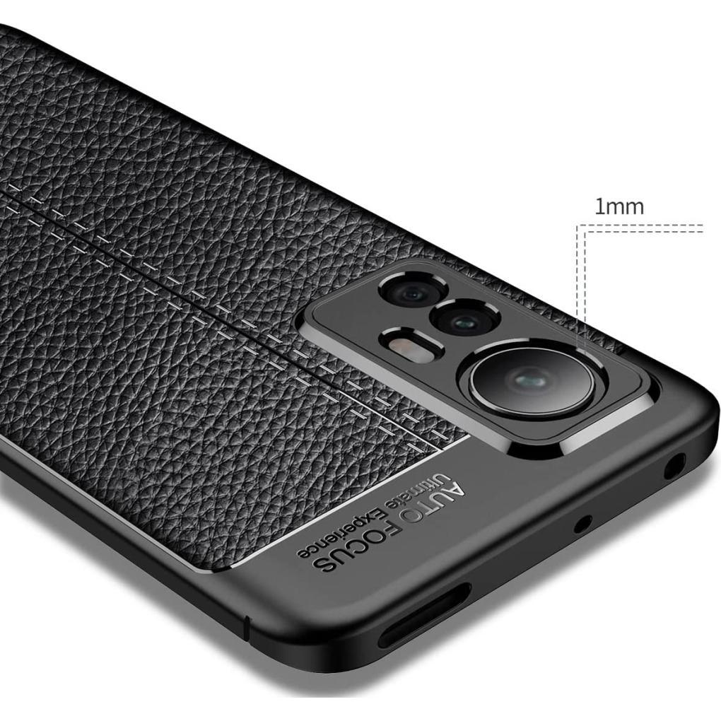 Thumbnail - Screenguard Xiaomi 12 Hülle Leather Design TPU Cover (Xiaomi 12), Smartphone Hülle, Schwarz