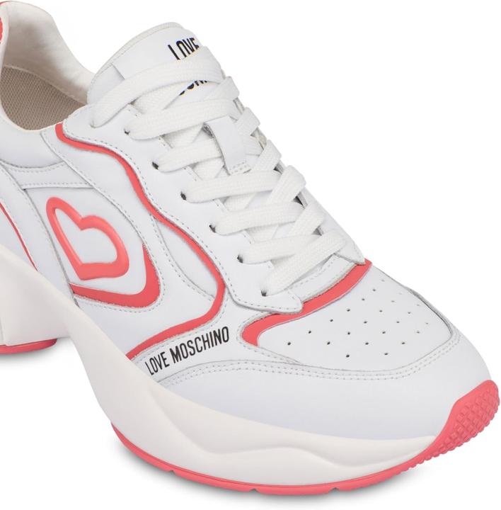 Immagine prodotto Love Moschino Sneaker Crystal60 Vitello Bianco e Corallo (39)