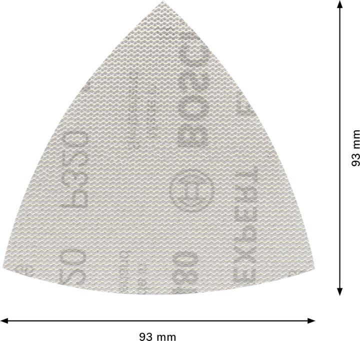 Image du produit Bosch Professional Zubehör EXPERT M480 Filet de ponçage pour ponceuse Delta, 93 mm, G 320, 5 pces. (P320)