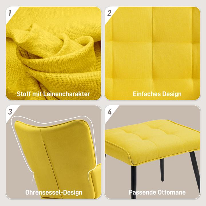 Actual product image Homcom Rocking chair with stool and high backrest