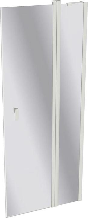 Hüppe Design pure 4-Eck Schwingtür, mit festem Segment, Breite:80cm Höhe:190cm, Anschlag links & (200 cm, 80 cm, 190 cm)