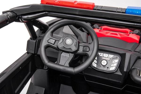 Produktbild Es-toys Kinderfahrzeug schwarz – Elektro Auto „Com 18“ – 24V7A Akku, 4x Motoren - Allrad + 2 Sitzer