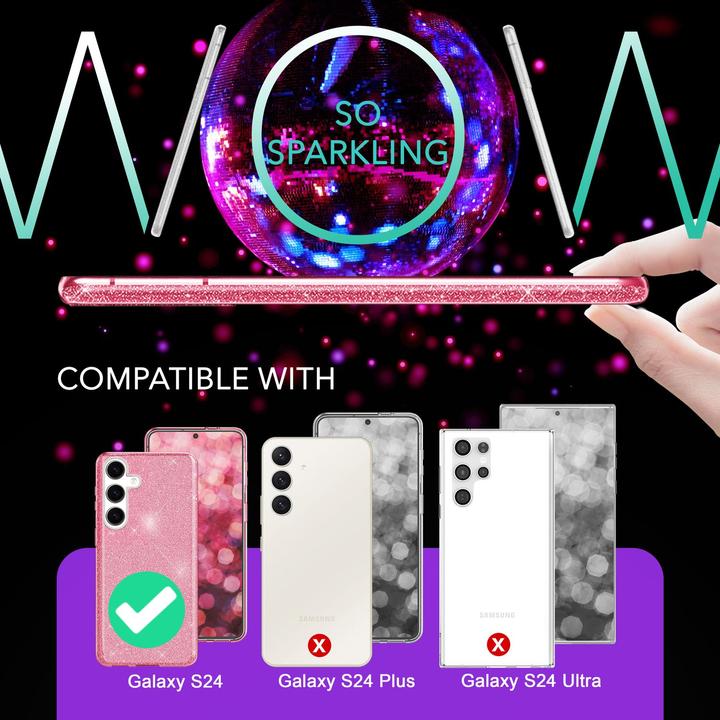Immagine prodotto Nalia Copertina ibrida glitterata (Samsung Galaxy S24)