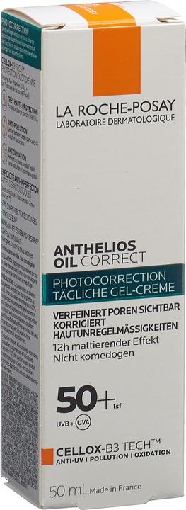 Produktbild La Roche Posay Anthelios Oil Correct Gel-Creme 50+ (Sonnencreme Gesicht, SPF 50+, 50 ml, 94 g)