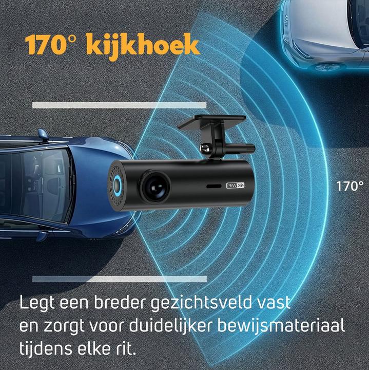 Image du produit Pora&Co Dashcam Dual Lens 4K Â€ For Achter Camera (Vision nocturne, 4K)