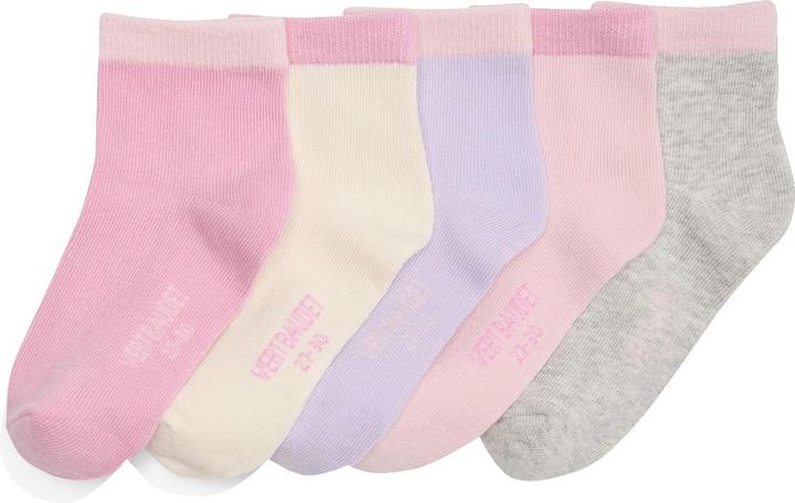 Actual product image Vertbaudet 5er-Pack zweifarbige Mädchen Socken BASIC (5-pack, 19 - 22)