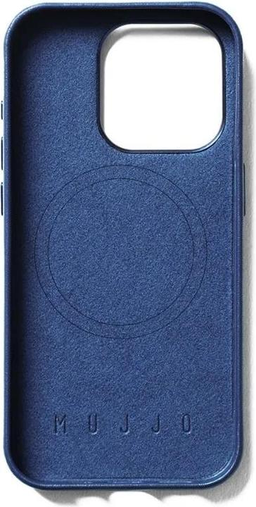 Image du produit Mujjo Portefeuille en cuir adapté à l'iPhone 15 Pro - Bleu |blue (Apple iPhone 15 Pro)