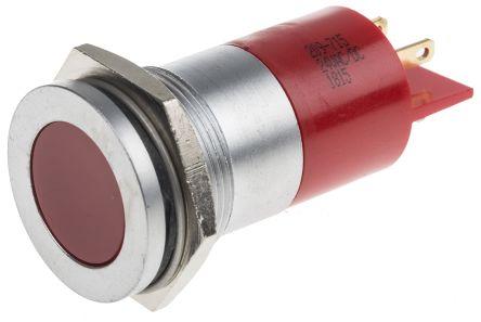 Produktbild RS PRO LED flach 22mm satin 24VAC/DC rot