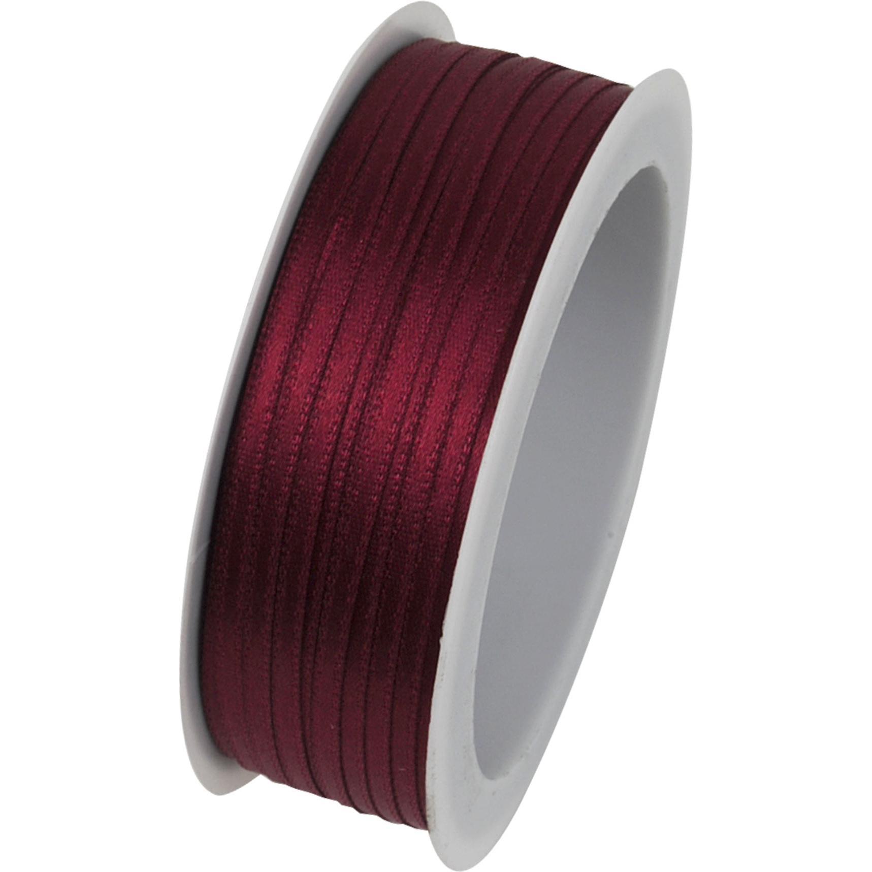 Goldina, Geschenkverpackung, Doppelsatinband 3mmx50m weinrot (Geschenkband)