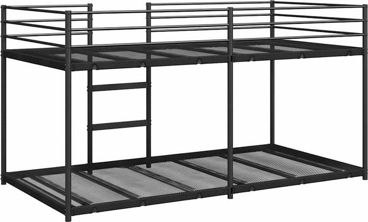 Produktbild vidaXL Etagenbett ohne Matratze Schwarz 80x200 cm Stahl (80 x 200 cm)