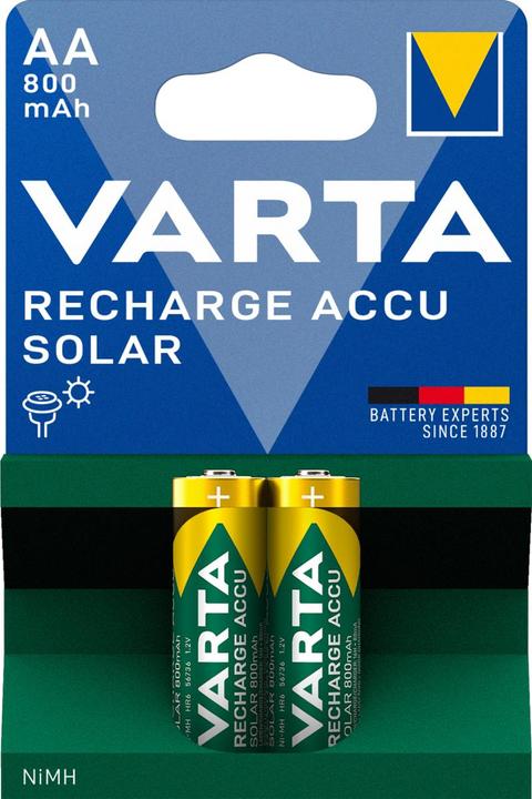 Actual product image Varta Recharge Accu Solar (2 pcs., AA, 800 mAh)
