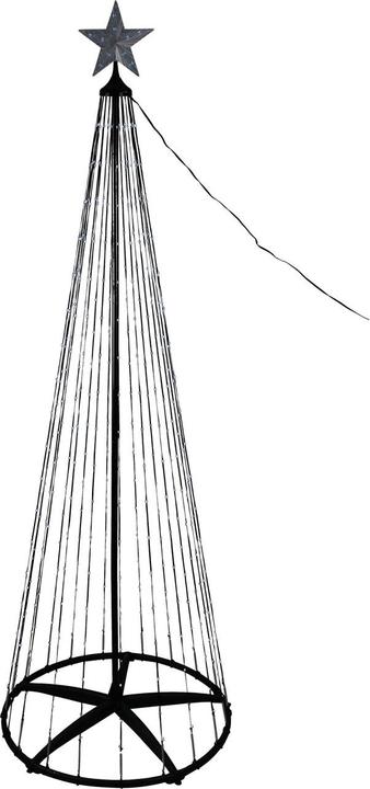 Produktbild H & S Collection LED-Weihnachtsbaum Kegelform, mehrfarbig 370 LEDs. 210 cm