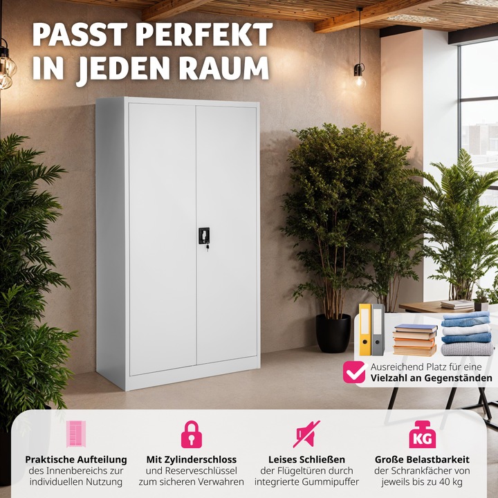 Produktbild tectake Schrank (180 x 80 x 40 cm)