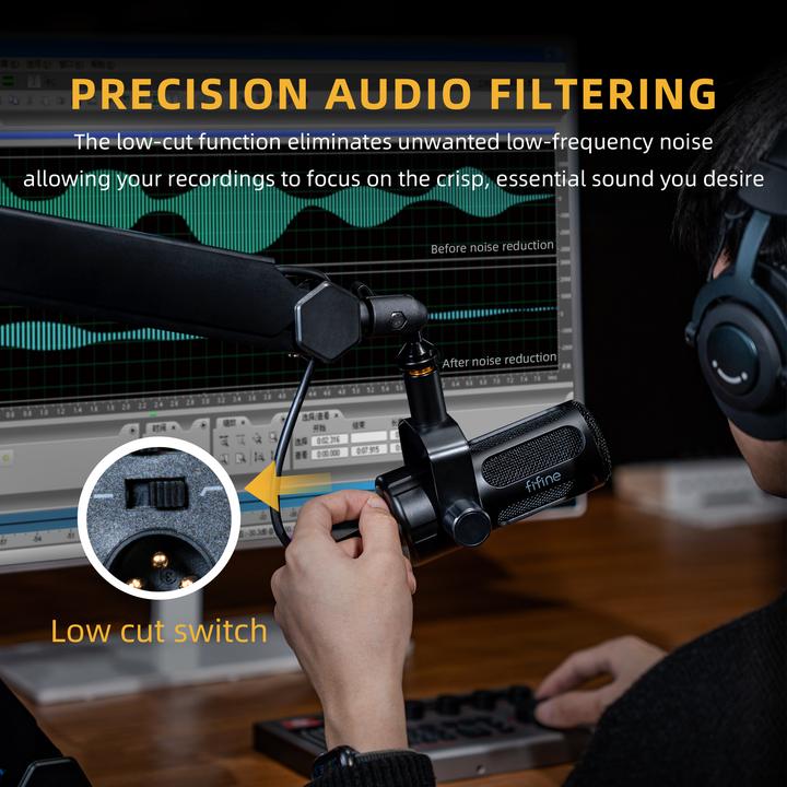 Immagine prodotto Fifine Tank1 XLR dynamic professional microphone for recording, singing and podcasting