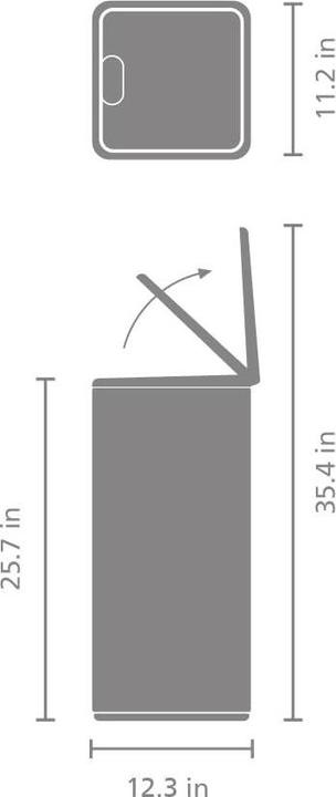 Actual product image Brabantia Abfallbehälter Touch Bin Bo 30 l (30 l)