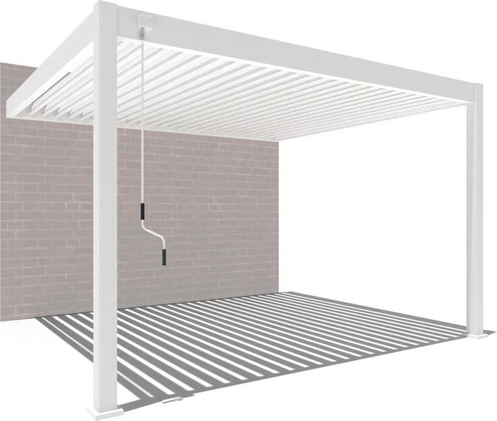 Weide Pergola a muro Deluxe Plus 3x4m Bianco (400 cm, 300 cm)