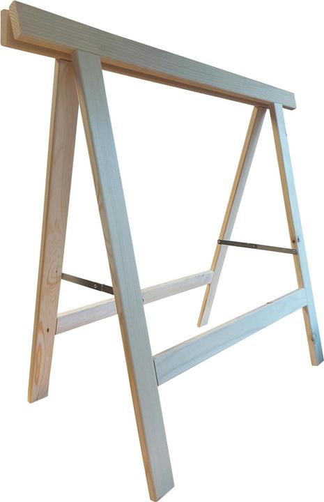 Holz Zollhaus Scala a cavalletto in abete 90 x 80 cm, colori naturali (Scala doppia, 91 cm)