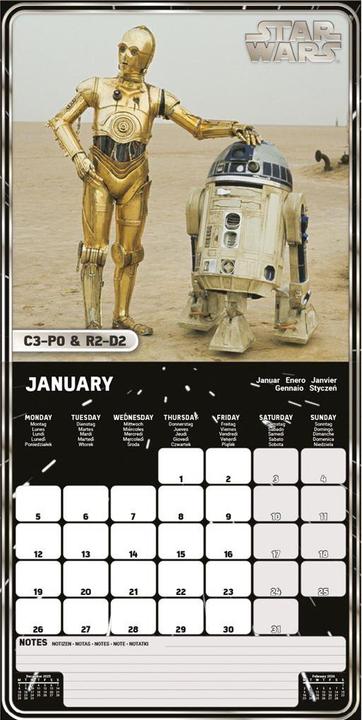 Actual product image Star Wars Classic 2026 Square Calendar