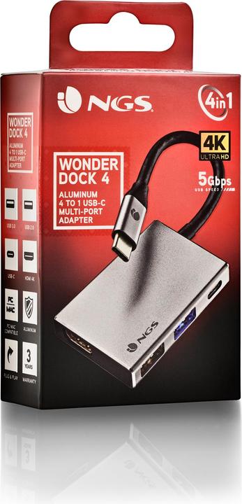 Actual product image NGS Wonder dock 4 (USB-C, 4 ports)
