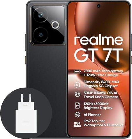 Actual product image realme GT 7T (512 GB, IceSense Black, 6.80", Dual SIM, 5G)